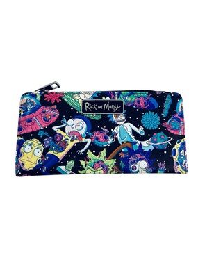 🌺 Rick and Morty Galactic Print Zip Wallet